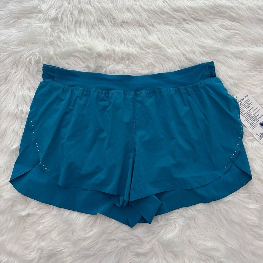 Lululemon Fast and Free High Rise Classic Fit Split Short 3" Hawaiian Blue XL - Picture 2 of 11